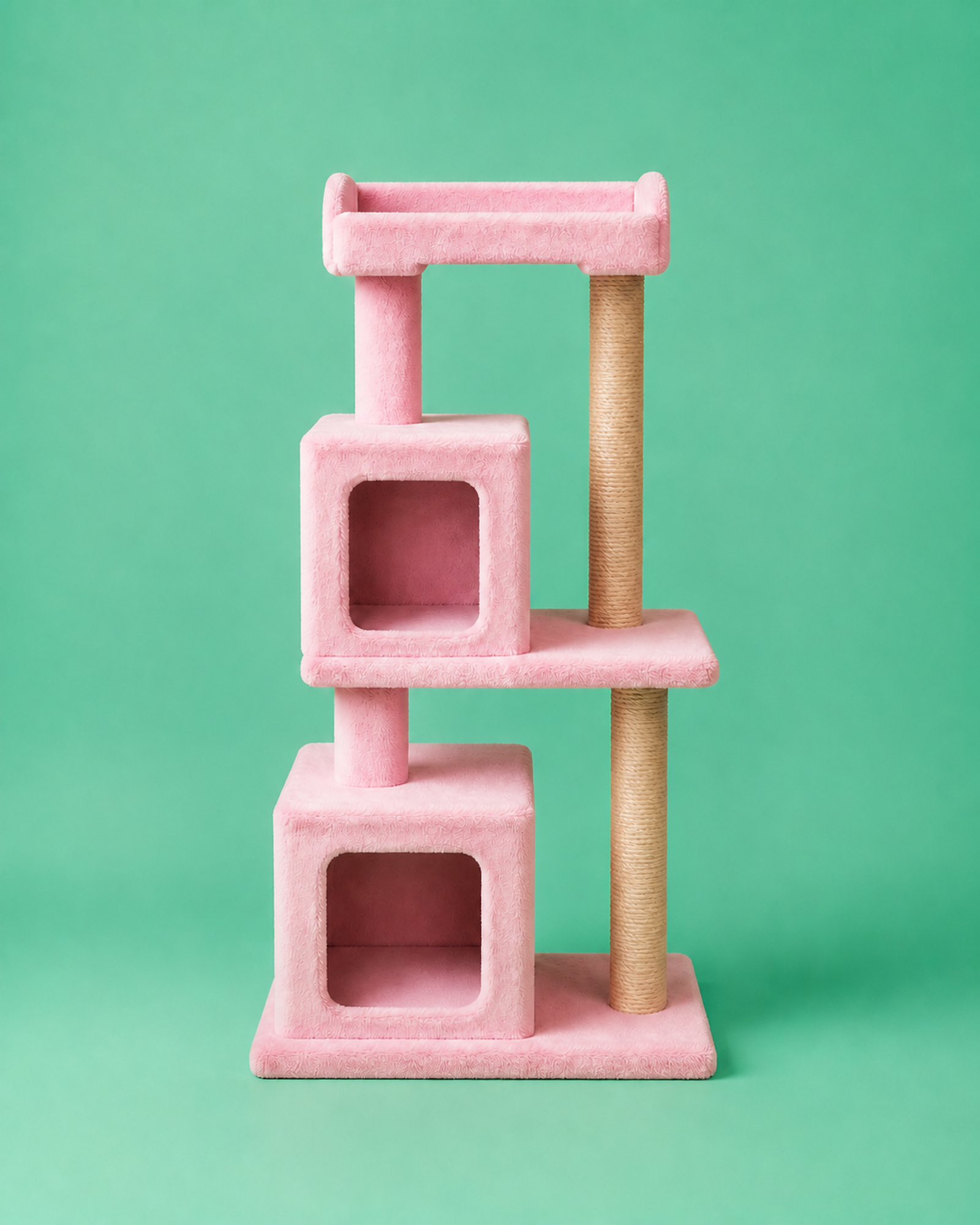 Modular Cat Tree Tower — Blush Pink